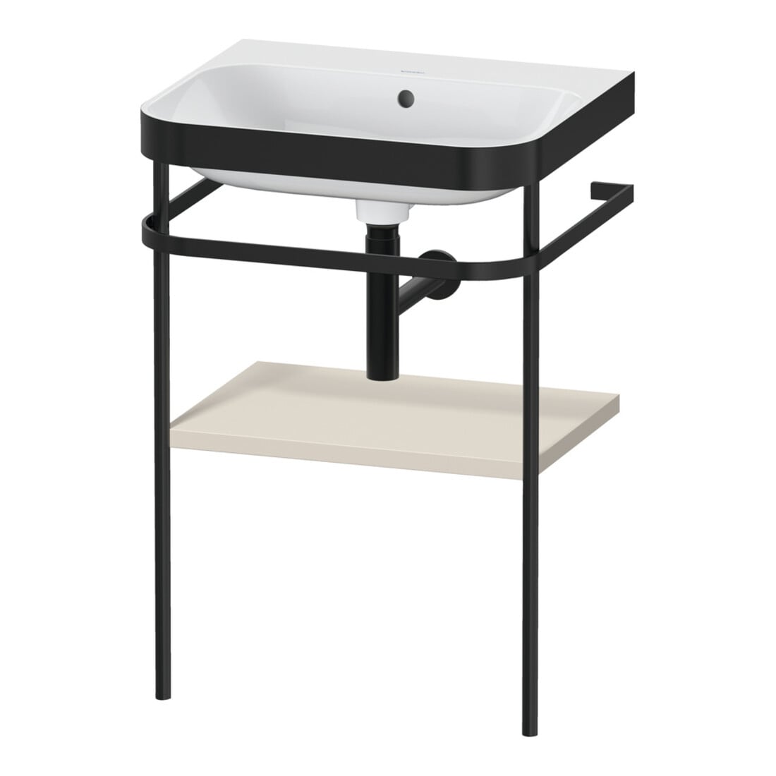 Duravit Möbelwaschtisch-Kombi Happy D.2 Plus 57,5x49cm, o. HL, Tau matt, m Konsole