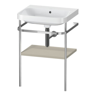 Duravit Möbelwaschtisch-Kombi Happy D.2 Plus 57,5x49cm, o. HL, Tau s-matt, m Konsole