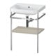 Duravit Möbelwaschtisch-Kombi Happy D.2 Plus 57,5x49cm, o. HL, Tau s-matt, m Konsole-1