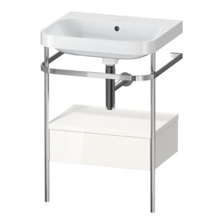 Duravit Möbelwaschtisch-Kombi Happy D.2 Plus 57,5x49cm, o HL, w g, m Kons, 1 Lad