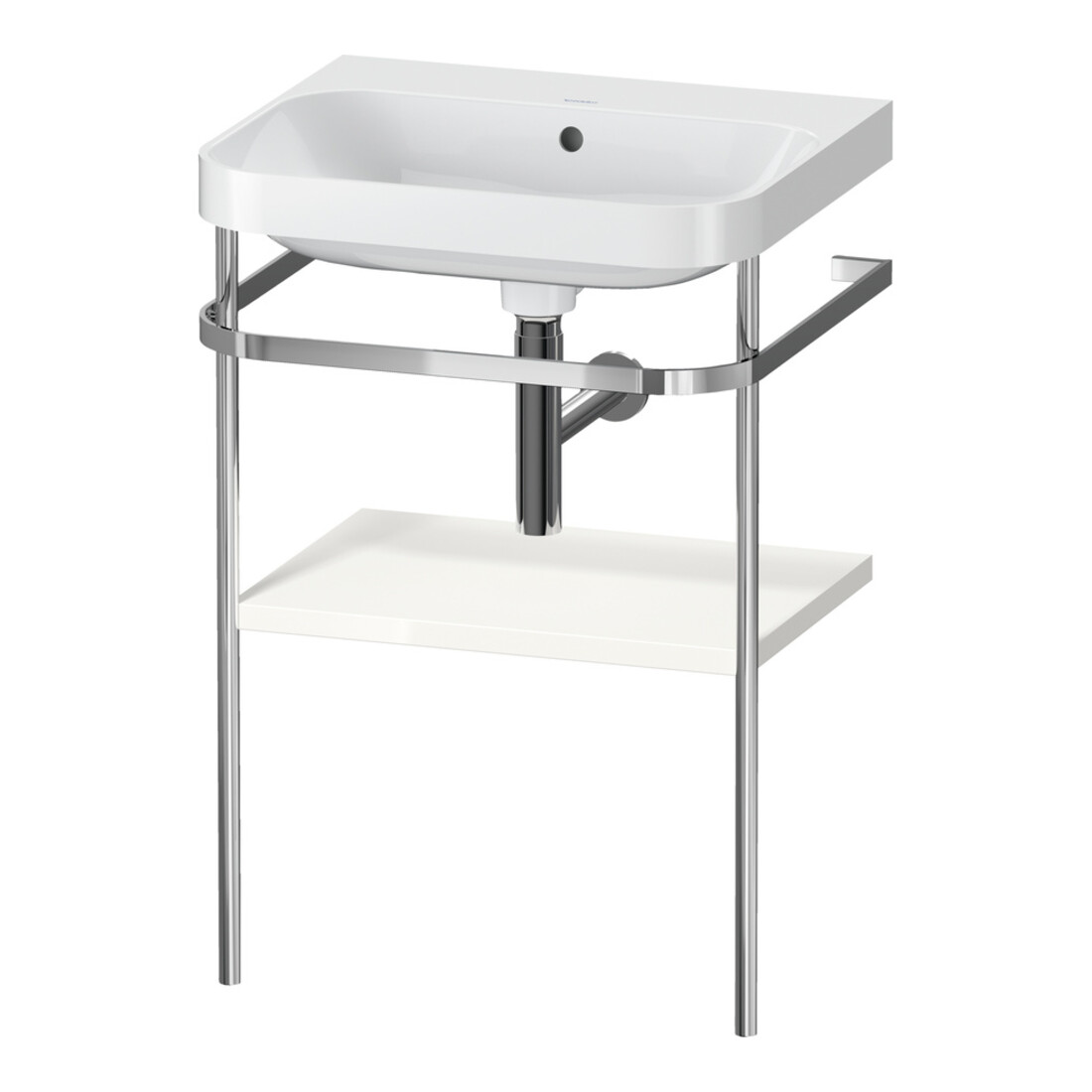 Duravit Möbelwaschtisch-Kombi Happy D.2 Plus 57,5x49cm, o. HL, we hgl, m Konsole