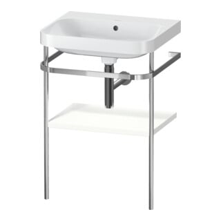 Duravit Möbelwaschtisch-Kombi Happy D.2 Plus 57,5x49cm, o. HL, we s-matt, m Konsole