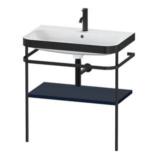 Duravit Möbelwaschtisch-Kombi Happy D.2 Plus 77,5x49cm, 1 HL, blau s-matt, m Konsole
