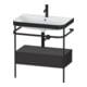 Duravit Möbelwaschtisch-Kombi Happy D.2 Plus 77,5x49cm, 1 HL, gra m, m Konso, 1 Lad-1