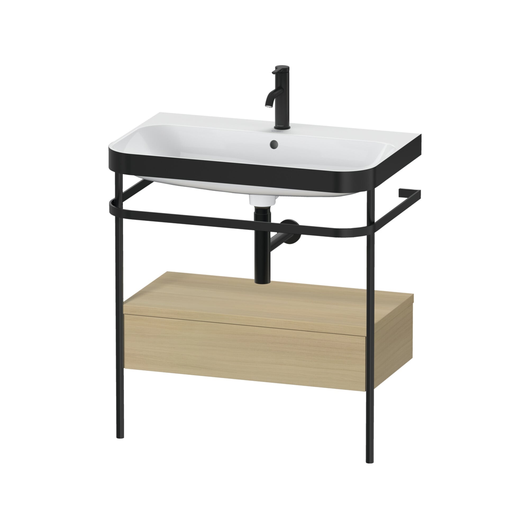 Duravit Möbelwaschtisch-Kombi Happy D.2 Plus 77,5x49cm, 1 HL, Me E, m Konso, 1 Lad