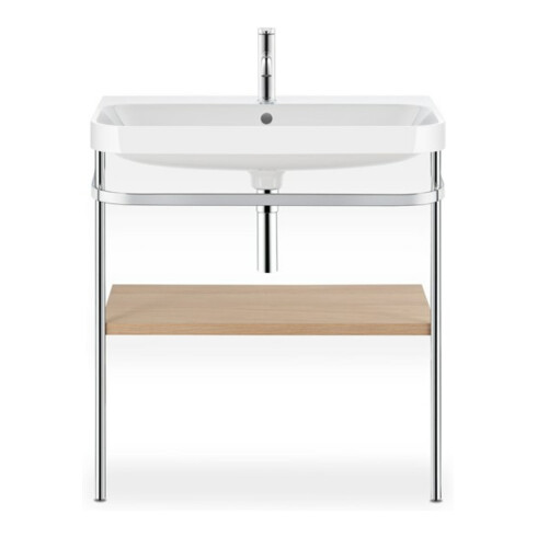 Duravit Möbelwaschtisch-Kombi Happy D.2 Plus 77,5x49cm, 1 HL, Medit. Ei, m Konsole