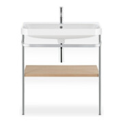 Duravit Möbelwaschtisch-Kombi Happy D.2 Plus 77,5x49cm, 1 HL, Medit. Ei, m Konsole