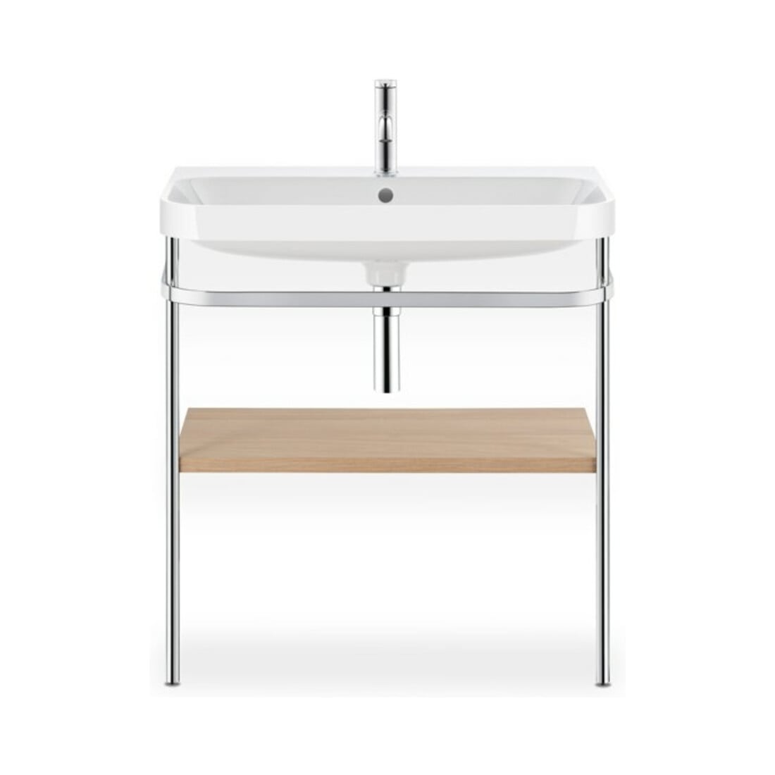 Duravit Möbelwaschtisch-Kombi Happy D.2 Plus 77,5x49cm, 1 HL, Medit. Ei, m Konsole
