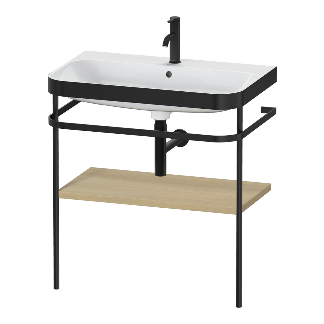 Duravit Möbelwaschtisch-Kombi Happy D.2 Plus 77,5x49cm, 1 HL, Medit. Ei, m Konsole