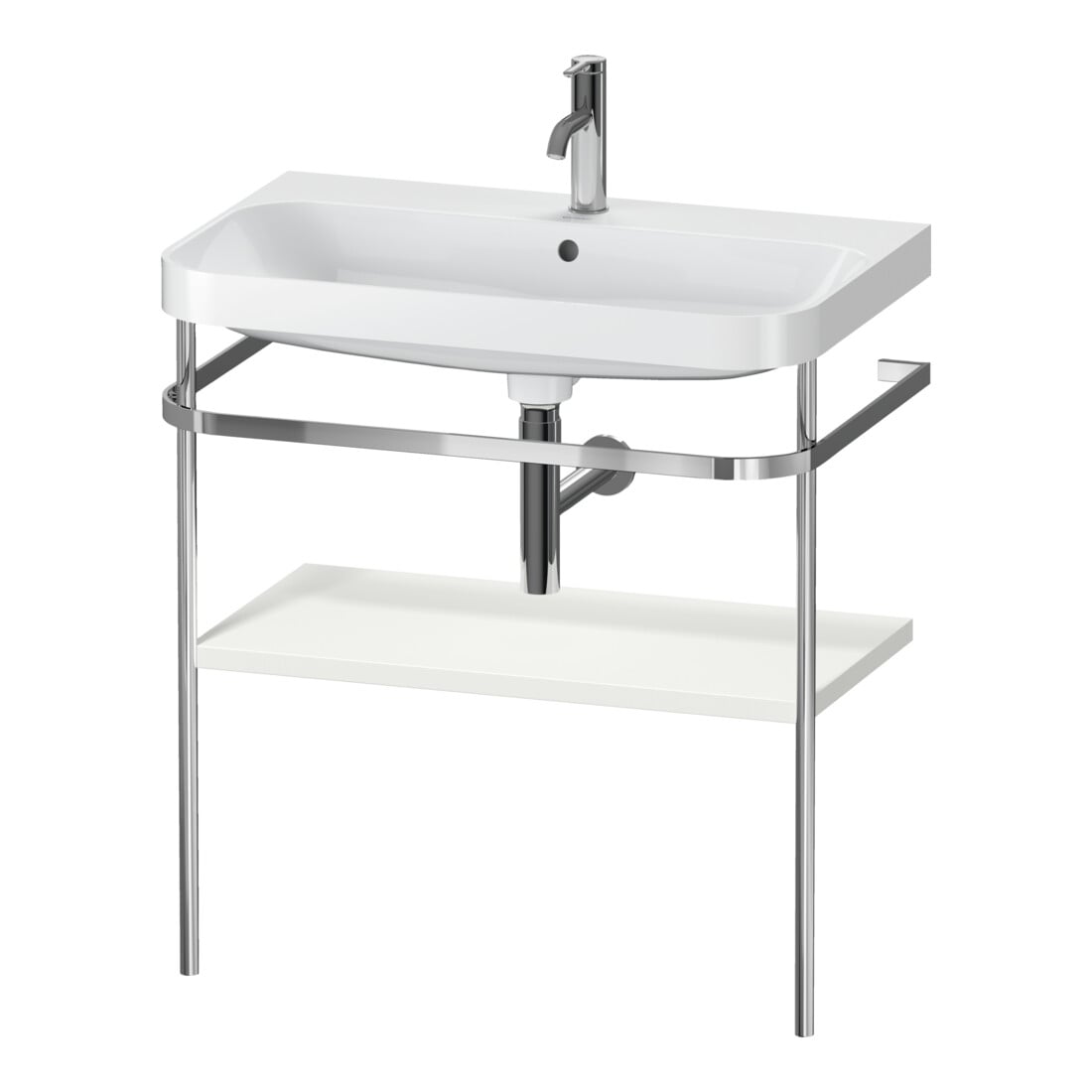 Duravit Möbelwaschtisch-Kombi Happy D.2 Plus 77,5x49cm, 1 HL, No we s-matt, m Konsole