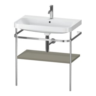 Duravit Möbelwaschtisch-Kombi Happy D.2 Plus 77,5x49cm, 1 HL, st-g s-matt, m Konsole