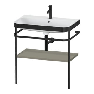 Duravit Möbelwaschtisch-Kombi Happy D.2 Plus 77,5x49cm, 1 HL, st-g s-matt, m Konsole