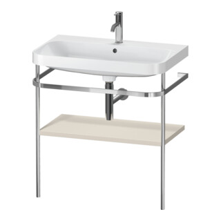 Duravit Möbelwaschtisch-Kombi Happy D.2 Plus 77,5x49cm, 1 HL, Tau matt, m Konsole