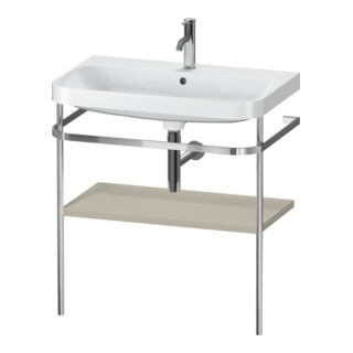 Duravit Möbelwaschtisch-Kombi Happy D.2 Plus 77,5x49cm, 1 HL, Tau s-matt, m Konsole