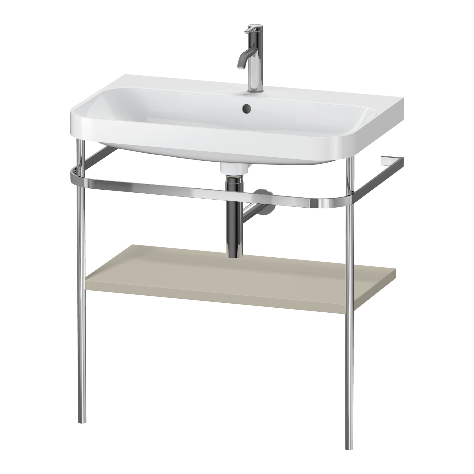 Duravit Möbelwaschtisch-Kombi Happy D.2 Plus 77,5x49cm, 1 HL, Tau s-matt, m Konsole