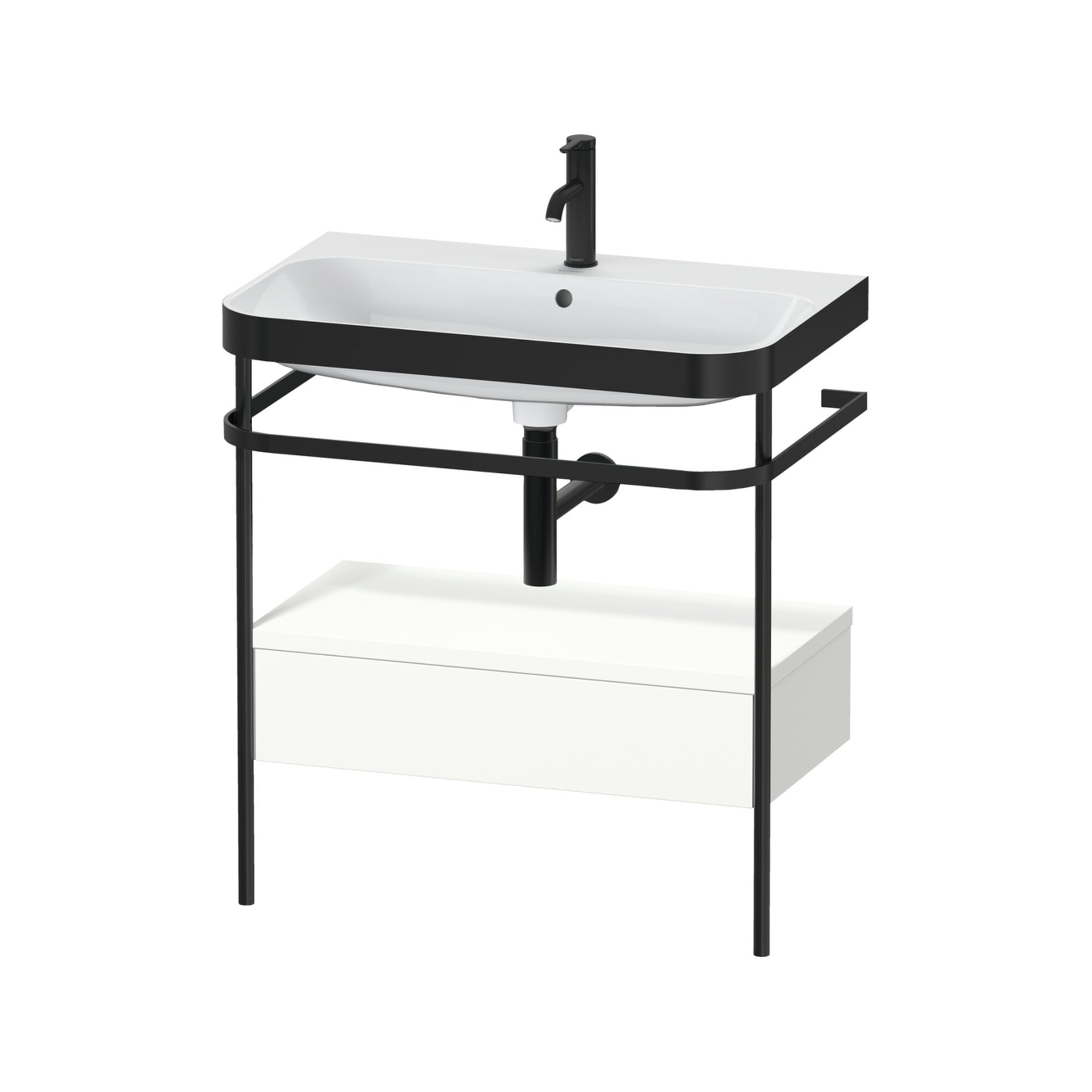 Duravit Möbelwaschtisch-Kombi Happy D.2 Plus 77,5x49cm, 1 HL, w m, m Konso, 1 Lad