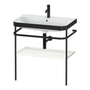 Duravit Möbelwaschtisch-Kombi Happy D.2 Plus 77,5x49cm, 1 HL, we hgl, m Metallkonsole