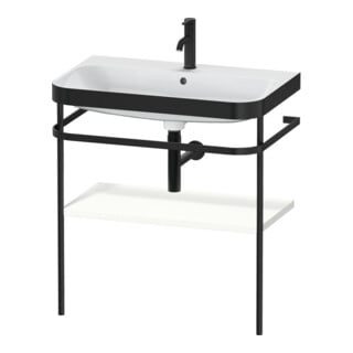 Duravit Möbelwaschtisch-Kombi Happy D.2 Plus 77,5x49cm, 1 HL, we matt, m Konsole