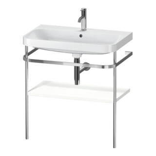 Duravit Möbelwaschtisch-Kombi Happy D.2 Plus 77,5x49cm, 1 HL, we s-matt, m Konsole