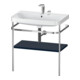 Duravit Möbelwaschtisch-Kombi Happy D.2 Plus 77,5x49cm, 2 HL, blau s-matt, m Konsole-1