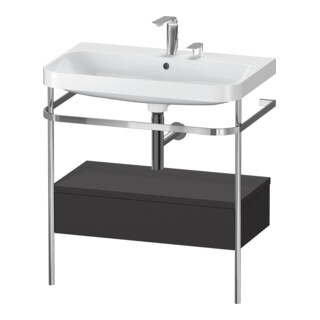 Duravit Möbelwaschtisch-Kombi Happy D.2 Plus 77,5x49cm, 2 HL, gra m, m Kons, 1 Lad