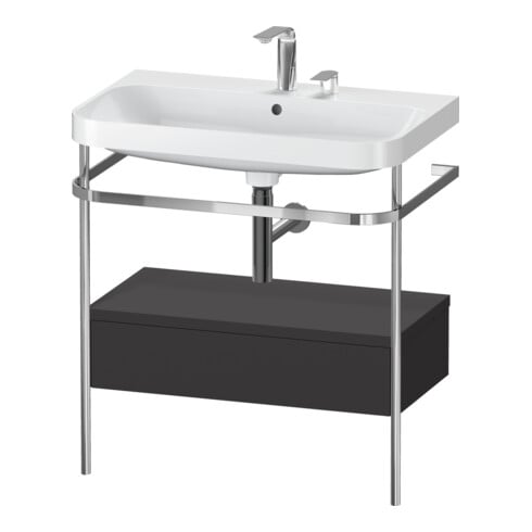 Duravit Möbelwaschtisch-Kombi Happy D.2 Plus 77,5x49cm, 2 HL, gra m, m Kons, 1 Lad