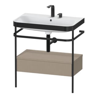 Duravit Möbelwaschtisch-Kombi Happy D.2 Plus 77,5x49cm, 2 HL, lei, m Konso, 1 Lad