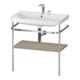 Duravit Möbelwaschtisch-Kombi Happy D.2 Plus 77,5x49cm, 2 HL, lei, mit Metallkonsole-1