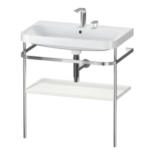 Duravit Möbelwaschtisch-Kombi Happy D.2 Plus 77,5x49cm, 2 HL, No we s-matt, m Konsole