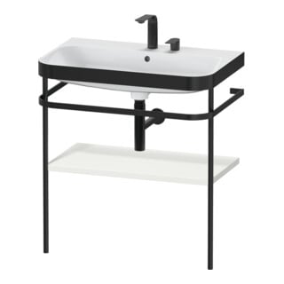 Duravit Möbelwaschtisch-Kombi Happy D.2 Plus 77,5x49cm, 2 HL, No we s-matt, m Konsole
