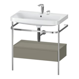 Duravit Möbelwaschtisch-Kombi Happy D.2 Plus 77,5x49cm, 2 HL, st-g m, m Kons, 1 Lad