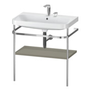 Duravit Möbelwaschtisch-Kombi Happy D.2 Plus 77,5x49cm, 2 HL, st-g s-matt, m Konsole