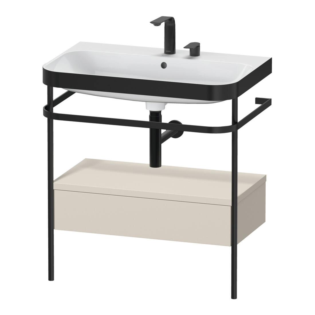 Duravit Möbelwaschtisch-Kombi Happy D.2 Plus 77,5x49cm, 2 HL, T m, m Konso, 1 Lad