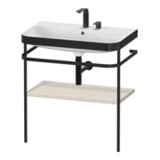 Duravit Möbelwaschtisch-Kombi Happy D.2 Plus 77,5x49cm, 2 HL, Tau matt, m Konsole