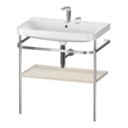 Duravit Möbelwaschtisch-Kombi Happy D.2 Plus 77,5x49cm, 2 HL, Tau matt, m Konsole