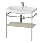 Duravit Möbelwaschtisch-Kombi Happy D.2 Plus 77,5x49cm, 2 HL, Tau s-matt, m Konsole
