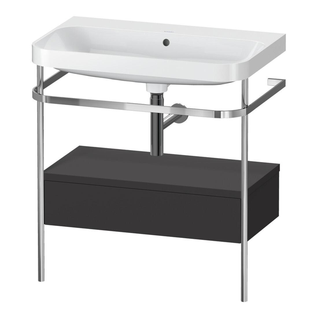 Duravit Möbelwaschtisch-Kombi Happy D.2 Plus 77,5x49cm, o HL, gra m, m Kons, 1 Lad