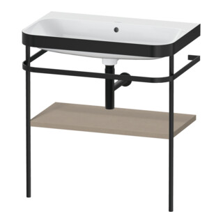 Duravit Möbelwaschtisch-Kombi Happy D.2 Plus 77,5x49cm, o. HL, lei, mit Metallkonsole