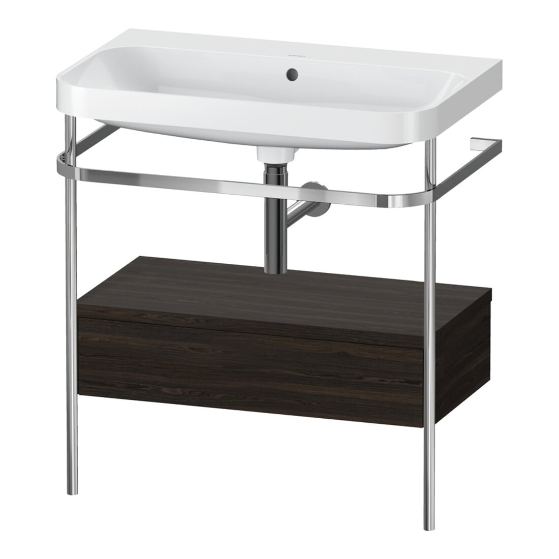 Duravit Möbelwaschtisch-Kombi Happy D.2 Plus 77,5x49cm, o HL, N geb, m Kons, 1 Lad