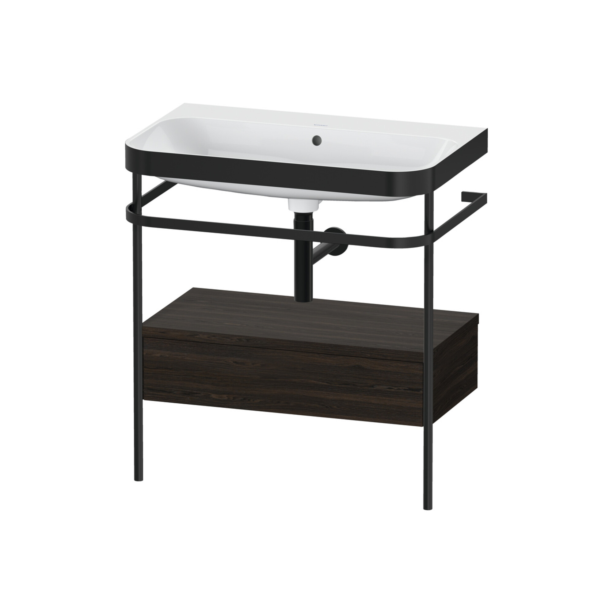 Duravit Möbelwaschtisch-Kombi Happy D.2 Plus 77,5x49cm, o HL, N geb, m Konso, 1 Lad