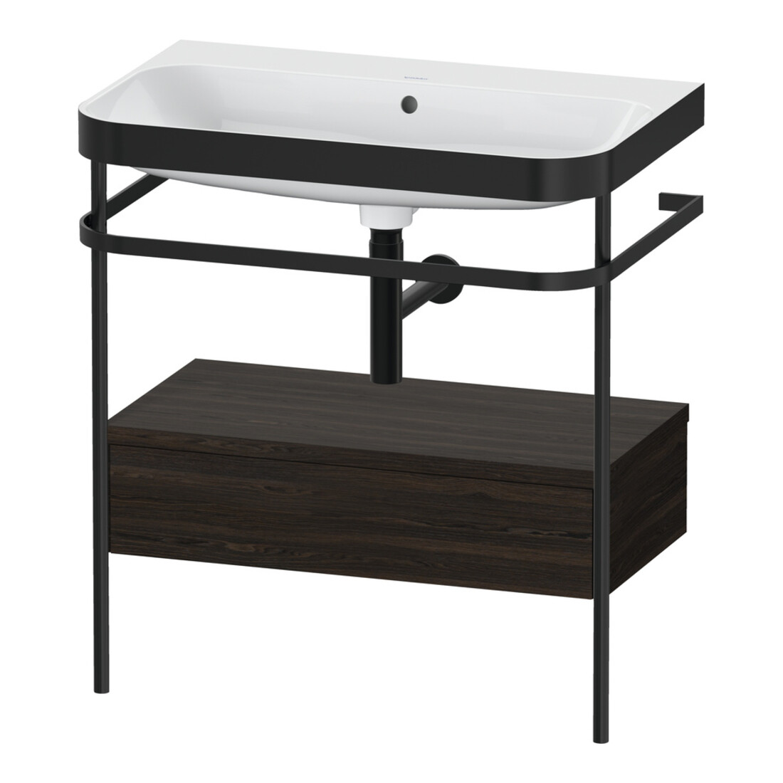 Duravit Möbelwaschtisch-Kombi Happy D.2 Plus 77,5x49cm, o HL, N geb, m Konso, 1 Lad