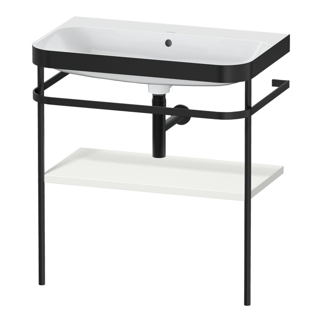 Duravit Möbelwaschtisch-Kombi Happy D.2 Plus 77,5x49cm, o HL, No we s-matt, m Konsole