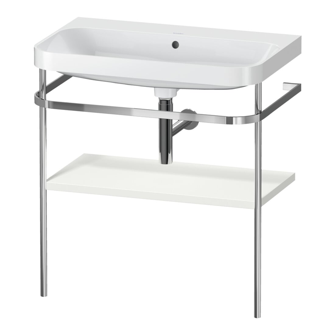 Duravit Möbelwaschtisch-Kombi Happy D.2 Plus 77,5x49cm, o HL, No we s-matt, m Konsole