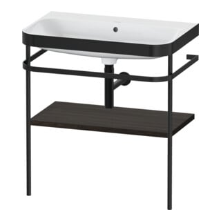 Duravit Möbelwaschtisch-Kombi Happy D.2 Plus 77,5x49cm, o. HL, Nussb geb., m Konsole