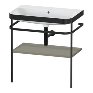 Duravit Möbelwaschtisch-Kombi Happy D.2 Plus 77,5x49cm, o HL, st-g s-matt, m Konsole
