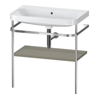 Duravit Möbelwaschtisch-Kombi Happy D.2 Plus 77,5x49cm, o HL, st-g s-matt, m Konsole