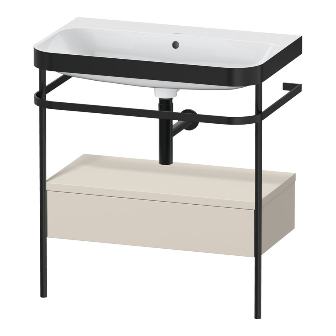 Duravit Möbelwaschtisch-Kombi Happy D.2 Plus 77,5x49cm, o HL, T m, m Konso, 1 Lad