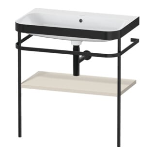 Duravit Möbelwaschtisch-Kombi Happy D.2 Plus 77,5x49cm, o. HL, Tau matt, m Konsole
