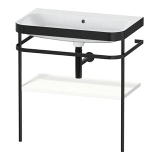 Duravit Möbelwaschtisch-Kombi Happy D.2 Plus 77,5x49cm, o. HL, we matt, m Konsole