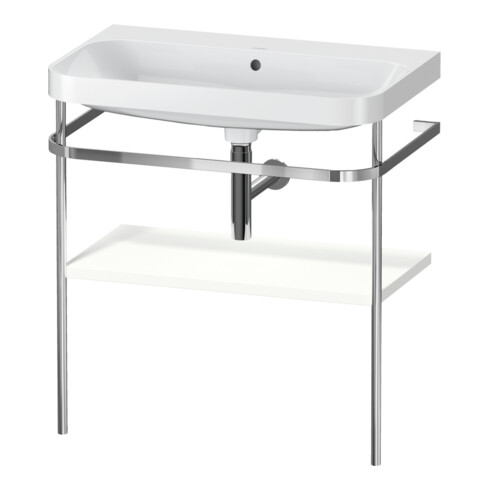Duravit Möbelwaschtisch-Kombi Happy D.2 Plus 77,5x49cm, o. HL, we matt, m Konsole